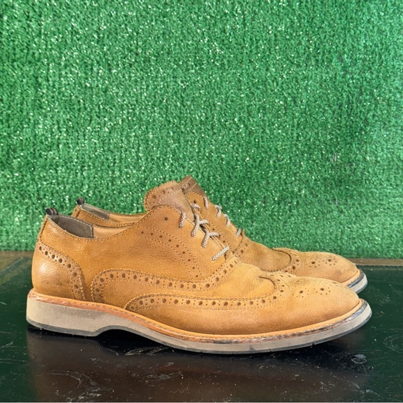 Cole Haan Oxford Brogue Brown Suede Dress Shoes Men’s Size 8.5 - Picture 1 of 6